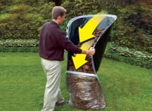 Zbieranie liści do worków