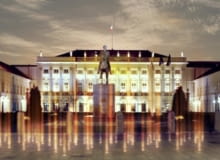 Wizualizacje Pomnika Światła - niemożliwe do uzyskania bez mgły lub dymu