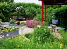 OGROD PLAC ALTANA MEBLE OGRODOWE ROSLINY OCZKO WODNE FOT. LILIANNA SOKOLOWSKA PUBLIKACJA OGRODY NR 10 (114) - 10 2008