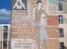 Łódzkie Murale - Lido, najmodniejsza odzież damska. Mural zachowany w dobrym stanie. Łódzkie Murale - Lido, najmodniejsza odzież damska. Mural zachowany w dobrym stanie.