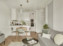 Pastelowe i kobiece: 55-metrowe mieszkanie w Warszawie Pastelowe i kobiece: 55-metrowe mieszkanie w Warszawie