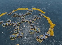 Projekt Pływającego miasta - 'Storm Makes Sense of Shelter', autor: Simon Nummy