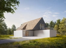 Chata Podcieniowa kryta strzechą -wizualizacja. Proj. BXB studio Chata Podcieniowa kryta strzechą -wizualizacja. Proj. BXB studio