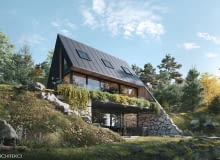 Dom w Slanej Vodzie - projekt Z3Z ARCHITEKCI Dom w Slanej Vodzie - projekt Z3Z ARCHITEKCI