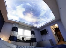 Sufit napinany - nadruk i oświetlenie dają spektakularny efekt sufit napinany