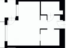 Projektowanie wnętrz. 35,4 m kw. jednopokojowe dla 2 osób