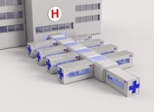 Mobilny szpital z kontenerów transportowych Mobilny szpital z kontenerów transportowych