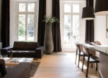 Salon w apartamencie w londyńskiej dzielnicy Notting Hill elegancki salon, luksusowe wnętrza