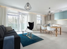 Mieszkanie pokazowe w Gdyni - 89 m2, projekt: Anna Maria Sokołowska z Pracowni Projektowej Dragon Art i Marta Piątkowska ze studia 111. nowoczesne mieszkanie, oryginalne mieszkanie, wnętrza