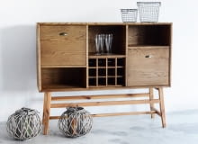 MUKO barek z litego drewna barek na alkohol