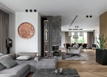 Aranżacja apartamentu w Krakowie projektu BAJERSOKÓŁ Aranżacja apartamentu w Krakowie projektu BAJERSOKÓŁ