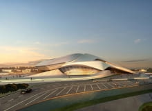 wizualizacje nowego budynku - Grand Theater, kompleksu Bouregreg Valley w Rabat - stolicy Maroka. Zaha Hadid Grand Theatre w stolicy Maroka