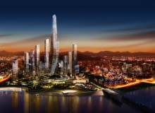 ARCHIPELAGO 21. "On dazzling shiny days..." - zwycięski projekt Studio Daniel Libeskind urbanistyka, korea południowa, daniel libeskind, seul, wieżowce, dream hub