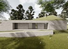 Dom z wapienia na Jurze Krakowsko-Częstochowskiej. Proj. TOPROJEKT Dom z wapienia na Jurze Krakowsko-Częstochowskiej. Proj. TOPROJEKT