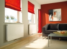 Grzejniki płytowe z całkiem płaskim panelem frontowym pasują do każdego wystroju wnętrza