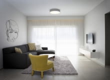 Minimalistyczne mieszkanie w Kefar Sawa (Izrael) - salon. minimalistyczne mieszkanie, jak urządzić mieszkanie, ciekawe mieszkanie, oryginalne mieszkanie