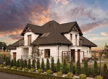 Dachówka betonowa Braas Bałtycka, kolor grafitowy Dachówka betonowa Braas Bałtycka, kolor grafitowy