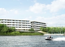 Apartamentowiec nad jeziorem Zegrzyńskim