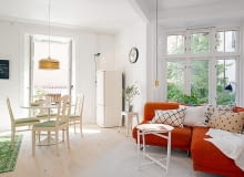 Mieszkanie pełne kolorowych akcentów - 49 m kw. małe mieszkanie, mieszkanie w skandynawskim stylu, jasne mieszkanie, jak urządzić małe mieszkanie, dobrze urządzone mieszkanie