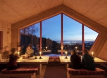 Kabina 'Fuglemyrhytta' w Oslo. Proj. Snohetta.