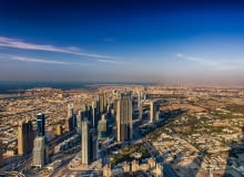 Panorama Dubaju z Burdż Chalifa Panorama Dubaju z Burdż Chalifa