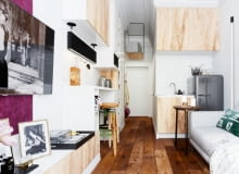 Ten ciekawy projekt kawalerki stworzył ukraiński architekt Nicholas Vashantsev. małe mieszkanie, kawalerka, jak urządzić małe mieszkanie