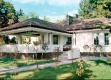 Widok od południowego zachodu projekt domu,dom jednorodzinny,dom z poddaszem