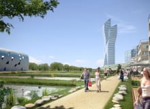 Kruszenie Skry i ratusza Drapacze chmur na Polu Mokotowskim obok stadionu Skry? Wczoraj firma Global Partners przekonywała w Pałacu Kultury urzędników i radnych, że to fantastyczny pomysł. 28 lutego Materiały inwestora