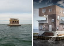 Rozbudowa budowli w zatoce Puckiej na cele mieszkalne - wizualizacja Rozbudowa budowli w zatoce Puckiej na cele mieszkalne - wizualizacja