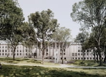 WXCA Centrum Konserwatorsko-Magazynowe Muzeum Narodowego w Warszawie WIZUALIZACJA FRONTOWA WXCA Centrum Konserwatorsko-Magazynowe Muzeum Narodowego w Warszawie WIZUALIZACJA FRONTOWA