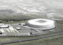 Zwycięskie założenie urbanistyczne Stadionu we Wrocławiu i jego okolic projektu JSK Architekci stadion, euro 2012, wrocław, lampion, jks architekci, projekt, centrum handlowe, urbanistyka