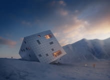 Schronisko w słowackich Tatrach - wizualizacja Schronisko w słowackich Tatrach - wizualizacja