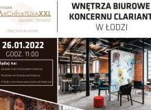 Nowoczesne wnętrza biurowe koncernu Clariant w Łodzi – prezentacja online i wywiad