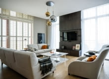 Apartament na Powiślu, proj. Republika Architektury/Małgorzata Leszkiewicz i Sebastian Jabłoński nowoczesne wnętrze, eleganckie mieszkanie, nowoczesny apartament