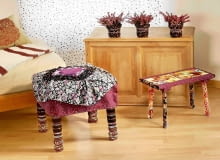 DEKORACJE , POMYSLY POKROWCE NA MEBLE STYLIZACJA JOLANTA I KINGA KOLARY FOT. RADOSLAW WOJNAR PUBLIKACJA CZTERY KATY NR 9 (167) - 9.2005 SLOWA KLUCZOWE: WNETRZA MEBLE ZDJĘCIE DO WKŁADKI: PUBLIKACJA CZTERY KATY NR 9 (167) - CZASOPISMA