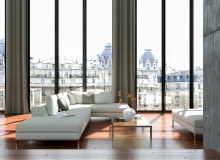 Salon z dużymi oknami Salon z dużymi oknami