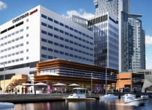 Wizualizacja etapu I projektu Gdynia Waterfront. Widok od strony Skweru Kościuszki