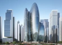 Wieżowce w Shenzhen. Proj. Zaha Hadid Architects