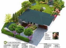 PLAN NASADZEŃ 1. brzoza pożyteczna, wrzosy, kostrzewa sina 2.sosna czarna 'Pyramidalis' 3.drzewa owocowe 4.porzeczki i agrest 5.świerk 'Hoopsii' 6.orzech włoski 7.jałowiec 'Stricta' 8.perukowiec podolski 'Royal Purple', berberys Thunberga 'Golden Rocket' 9. cis 'Fastigiata Aureomarginata' 10.surmia bignoniowa 11.żywotnik 'Brabant' 12.cis pośredni 'Wojtek' 13.świerk serbski, barwinek pospolity 14.glediczja trójcierniowa, winobluszcz pięciolistkowy 15.robinia 'Umbraculifera' 16.różanecznik 17.lawenda wąskolistna 18.klon palmowy 19.cis pospolity 'Fastigiata Aureomarginata' 20.magnolia 21.bukszpan wieczniezielony