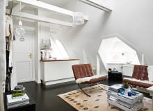 mieszkanie na poddaszu, małe mieszkanie, trudny układ mieszkania, kawalerka, jak urządzić mieszkanie ze skosami, skosy w mieszkaniu