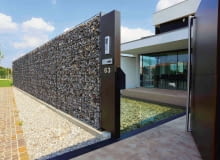 Murek gabionowy Zenturo, cena ok. 2000 zł za komplet paneli, słupków i złączek na murek o wym. 4 × 2 m, bez materiału wypełniającego, BETAFENCE Murek gabionowy Zenturo, cena ok. 2000 zł za komplet paneli, słupków i złączek na murek o wym. 4 × 2 m, bez materiału wypełniającego, BETAFENCE