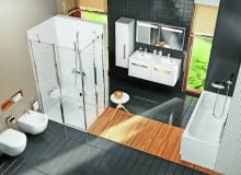 Kolekcja CHROME: Umywalka, szer. 55 cm - od 399 zł, brodzik, 80 x 80 cm - od 1021 zł, sedes wiszący bezkołnierzowy, dł. 51 cm - 983 zł, bidet wiszący, dł. 51 cm - 724 zł, kabina, baterie, meble, Ravak CHROME. Umywalka, szer. 55 cm - od 399 zł, brodzik, 80 x 80 cm - od 1021 zł, sedes wiszący bezkołnierzowy, dł. 51 cm - 983 zł, bidet wiszący, dł. 51 cm - 724 zł, Ravak