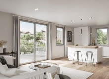 Nowoczesne wnętrze z oknami Schüco AW CT 72