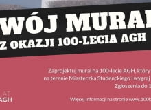 Konkurs - Mural z okazji 100-lecia AGH w Krakowie Konkurs - Mural z okazji 100-lecia AGH w Krakowie