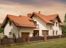 Dachówka betonowa Braas Celtycka Cisar, kolor ceglany