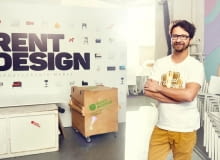 Wojciech Zbroja - prezes Rent Design. Rent Design, wypożyczalnia designu, wypożyczalnia mebli