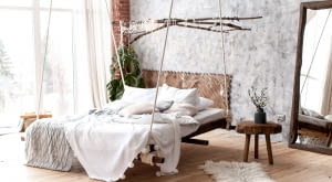 Podwieszane łóżko - inspiracje