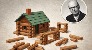 Klocki Lincoln Logs to projekt Johna Lloyda Wrighta