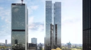 Archiwalna wizualizacja wieżowca Roma Tower. Nowe wizualizacje przedstawione zostaną w 2026 r.