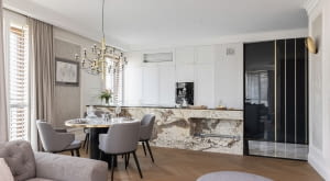 110-metrowy apartament w Warszawie w stylu modern classic